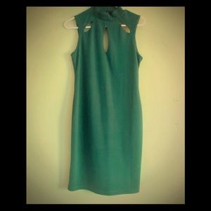 Deep aqua green dress